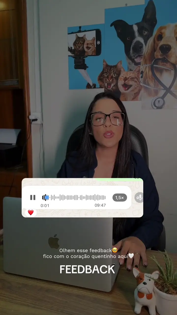Story da Pâmella com um áudio de cliente sobre o vídeo.